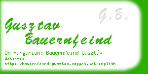 gusztav bauernfeind business card